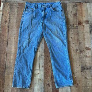 Carhartt Jeans Relaxed Fit 36"x30" Men's Medium Blue Pocket 100% Cotton Denim